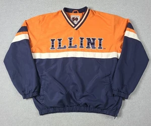 Giacca Pullover Vintage 58 Sport Illinois Fighting Illini Ricamato XL Uomo - Foto 1 di 10