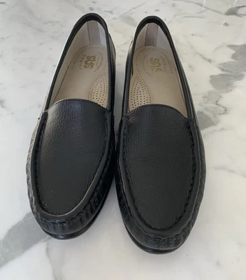SAS Womens Simplify Black Leather Slip On Comfort Loafers SZ 8 1/2 S NIB - Image 1 of 4