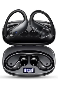 NDO Auricolari Wireless Bluetooth 5.3 Cuffie Impermeabili Allenamento Nero NUOVO - Foto 1 di 8