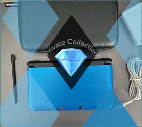 Nintendo 3DS XL Blue/Black Console Bundle - NEW Charger, Case, Stylus - TESTED