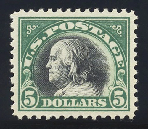 #524, $5.00 Franklin, Superb-OG-NH, sound, 2015 PSE (graded 98, nh) - Perfect ! - Image 1 of 1