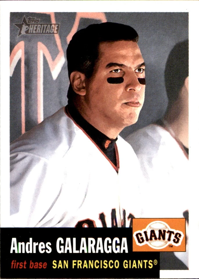 Andres Galarraga 2002 Topps Heritage #81 Giants FREE SHIPPING AutographDen - Image 1 of 2