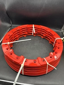 5 Beadlock Trim Wheel Rings 18+ Inches Wide Red NEW Mint Automobile - Picture 1 of 8
