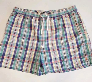 Costume da bagno vintage Polo Ralph Lauren a quadri foderato uomo taglia 3XLB - Foto 1 di 7