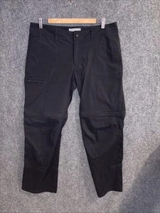 Mountain Hardwear Cargo Convertible Pants Women's 12 / 30 Black Outdoor Hiking - Picture 1 of 8