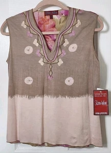 Top Sharon Anthony Mujer Multicolor Bordado Sin Mangas Talla P/L - Imagen 1 de 4