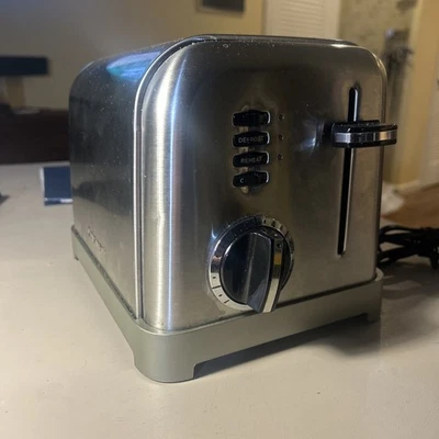 Cuisinart 2 Slices Compact Toaster Black Classic CPT-160 Bagel Never Used - Image 1 of 4