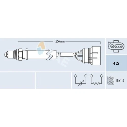 1x Sonde lambda FAE 77460 convient pour STANDARD AUTOMOBILE VAG AUDI VW - Photo 1/1