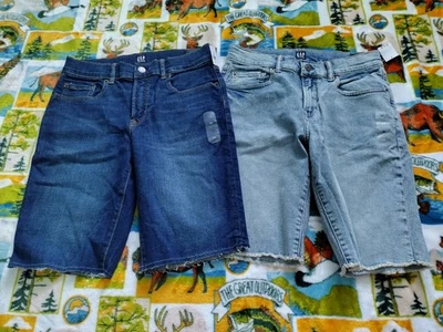 Pantalones Cortos Pantalones Cortos Elásticos Gap Niños Algodón DENIM 2 PIEZAS NUEVO CON ETIQUETAS Talla Juvenil 14 Niños Foto 1 de 4