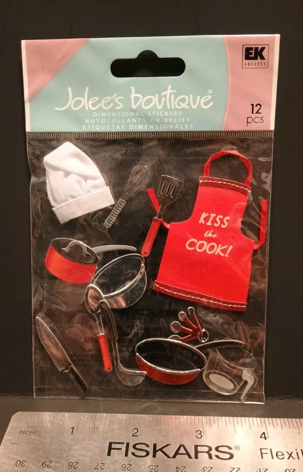 Jolees Boutique Sticker Pack 1 Sheet Scrapbooking EK Success COOKING - Image 1 of 2