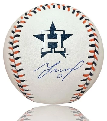 Jose Altuve Signed Official Major League Astros Logo Baseball Beckett Witnessed - Image 1 of 4
