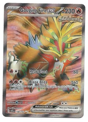 Gouging Fire ex 188/162 Sv05: Temporal Forces Holo Ultra Rare Pokemon TCG - NM - Image 1 of 2
