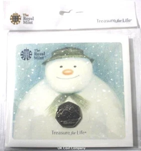 2018 The Snowman Royal Mint Brilliant Uncirculated 50p Fifty Pence Coin Pack - Picture 1 of 3