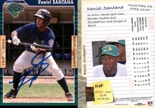 Daniel Santana Signed 2011 Grandstand Beloit Snappers #NNO Card Auto AU
