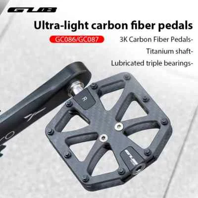 Fahrrad Kohlefaser Dreifach Lager Pedale Rennrad MTB Pedale mit breiterem Profil - Изображение 1 из 4