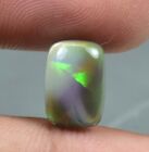 2.85 Ct Natural Ethiopian Black Fire Opal Flashing Untreated Loose Cushion Cabs