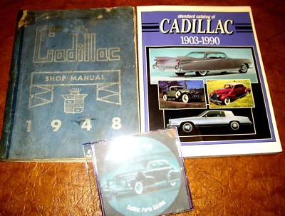 1948 Cadillac Shop Manual Parts & Bonus 3pc Set 61 62 60S 75 76 Series Original! - Imagem 1 de 4