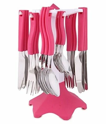 Trendy Cutlery Set 24 Pieces, Pink - Bild 1 von 4