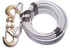 5/16" X 100 Ft Galvanized 7X19 Tow Cable With G70 Clevis Slip Hooks Both Ends