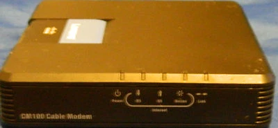 Linksys CM100 DOCSIS 2.0 Cable Modem with AC Adapter - Tested - Image 1 of 4