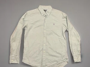 Ralph Lauren Polo Men's Button Down Long Sleeve Light Green Solid Shirt Large - Picture 1 of 9