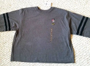 Disney Minnie Mouse Youth Girls Junior Gray Sweatshirt Youth Size XL - Picture 1 of 12