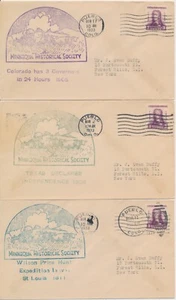 Minnequa Historical Society lot of 3 Colorado Event covers 1933 - Picture 1 of 1