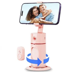 Auto Face Tracking Tripod - 360° Rotation Auto Tracking Phone Holder, No App,... - Picture 1 of 8