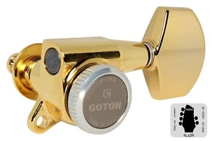 Gotoh SG381-01 MGT Locking Tuners w/ Large Knobs - Gold - 4L x 2R - Picture 1 of 3