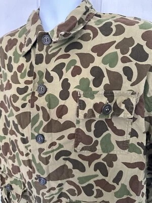 vintage 60s 70s Caliber Sportswear Canvas Hunting Jacket Camouflage Large - Image 1 of 4