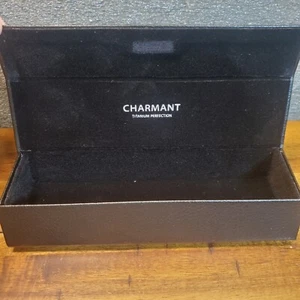 Charmant Titanium Perfection Eyeglass Case Magnetic Closure Hard Faux Leather - Picture 1 of 6