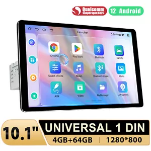 10.1" Zoll Autoradio Single 1DIN mit Qualcomm 8kern 4+64GB WiFi Bluetooth USB FM - Bild 1 von 17