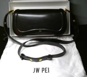 Bolso de Hombro Joy para Mujer JW PEI Pequeño, Cuero Sintético Negro Correa Ajustable - Imagen 1 de 10