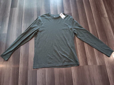 Camiseta H&M Slim Fit Para Hombre Talla XL Manga Larga Color Gris Nueva Con Etiquetas Foto 1 de 4