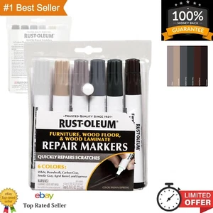 6-Color Wood Repair Markers Set - Quick Drying Touch-Up for Furniture - Picture 1 of 4