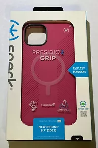 NUEVA Funda Speck Presidio2 Grip MagSafe para iPhone 14 Plus (6,7") Cámara Pequeña - Rosa - Imagen 1 de 4