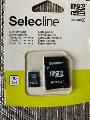carte memoire micro sdhc et son adapteur SD classe 4 selecline 16 GB - Photo 1/2