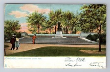 Chicago IL-Illinois, Lincoln Park, Lincoln Monument, c1906 Vintage Postcard
