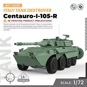 SSMODEL SS72696 1/72 25mm Kit Modelo Militar Italia Centauro-I-105 Tanque Destructor - Imagen 1 de 5