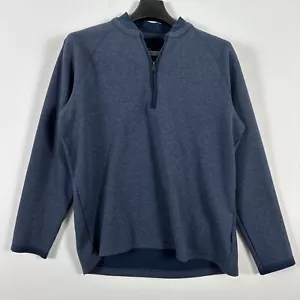 Adidas Golf Sweater Adult Large Blue Zip Outdoors Casual Pullover Comfort Mens - Picture 1 of 5