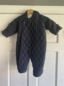 Traje de nieve CO29 Baby Gap azul marino forrado de lana talla 3-6 meses - Imagen 1 de 4