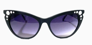 BETSEY JOHNSON  SUNGLASS model TOP IT OFF  color BLACK - Picture 1 of 3