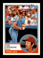 1983 Topps Traded Joe Lefebvre #61T Set Break Philadelphia Phillies
