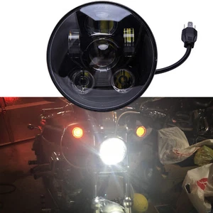 5.75" 5-3/4" inch LED Headlight Lamp DRL Sealed Hi-Lo Beam For Motorcycle 45W - Picture 1 of 10