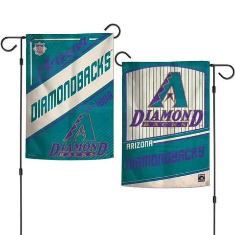 ARIZONA DIAMONDBACKS COOPERSTOWN COLLECTION 12"X18" 2-SIDED GARDEN FLAG WINCRAFT Cover