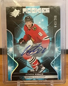 2019-20 SPX HOCKEY ROOKIES AUTO DOMINIK KUBALIK MINT