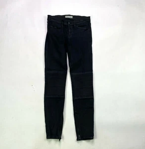 Madewell Skinny Skinny Moto Womens Size 26 Black Ankle Zip Denim Jeans - Picture 1 of 7