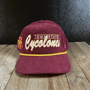 Iowa State Cyclones Hitch Mütze Kappe Herren weinrot Cord Seil Druckknopflasche '47 Y2K NEU - Bild 1 von 8