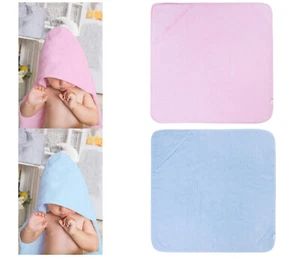 Baby Boy Girl Hooded Bath Towel Wrap Baby Shower Gifts 100% Cotton Pink & Blue - Picture 1 of 3