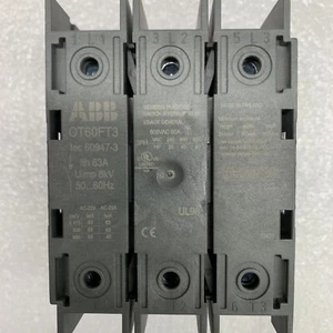 ABB OT60FT3 3 Pole 60 AMP Disconnect Switch 0T63E3 1SCA105081R1001 - Picture 1 of 8
